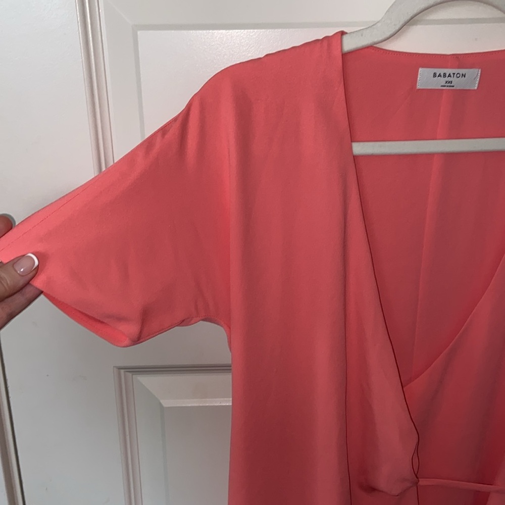 Aritzia ⚜️ Babaton Wallace Coral Wrap Dress - Picture 6 of 6